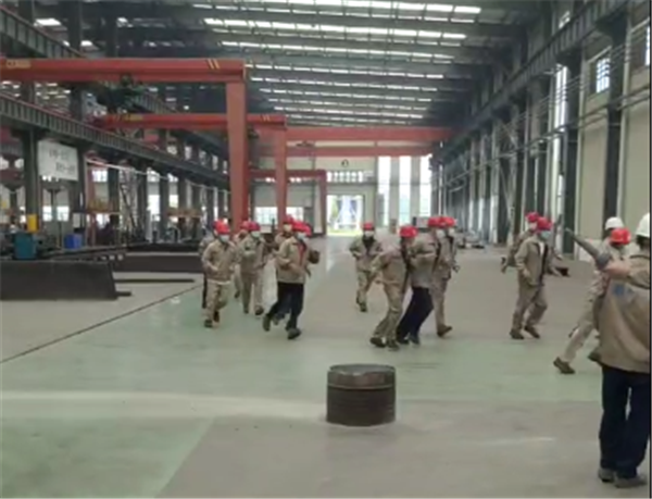 馳城杭蕭綠色建筑有限公司開展突發火災事件人員緊急疏散及滅火應急預案演練活動